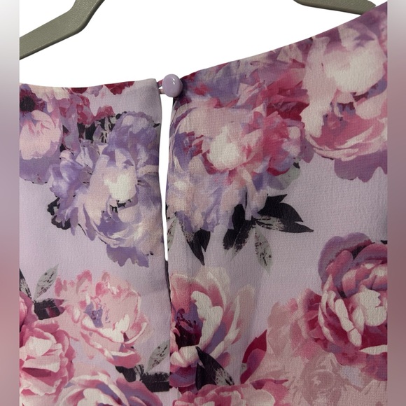 Kasper Floral Peony Bell Sleeve Flowy Spring Blouse Women’s Top 1X - Picture 6 of 7